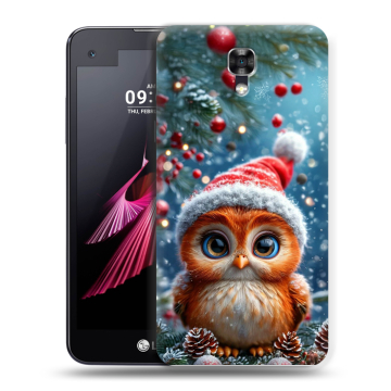 Пластиковый чехол на LG X screen с принтом Новый год Пластиковый чехол на LG X screen с принтом Новый год