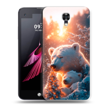 Пластиковый чехол на LG X screen с принтом Новый год Пластиковый чехол на LG X screen с принтом Новый год