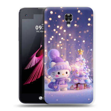 Пластиковый чехол на LG X screen с принтом Новый год Пластиковый чехол на LG X screen с принтом Новый год