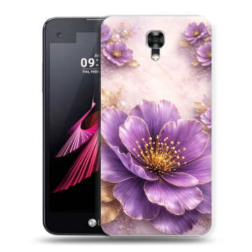 Пластиковый чехол на LG X screen с принтом женский Пластиковый чехол на LG X screen с принтом женский