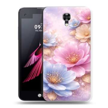 Пластиковый чехол на LG X screen с принтом женский Пластиковый чехол на LG X screen с принтом женский