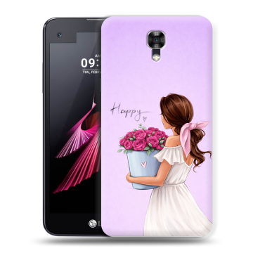 Пластиковый чехол на LG X screen с принтом женский Пластиковый чехол на LG X screen с принтом женский