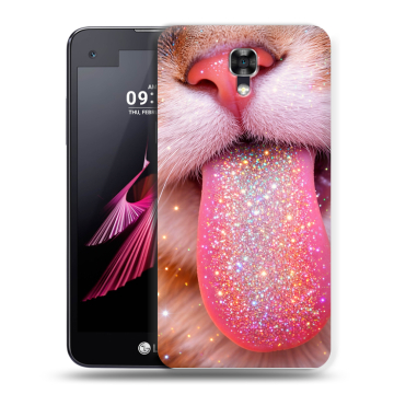 Пластиковый чехол на LG X screen с принтом для девочек Пластиковый чехол на LG X screen с принтом для девочек