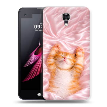 Пластиковый чехол на LG X screen с принтом женский Пластиковый чехол на LG X screen с принтом женский