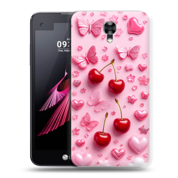Пластиковый чехол на LG X screen с принтом для девочек Пластиковый чехол на LG X screen с принтом для девочек