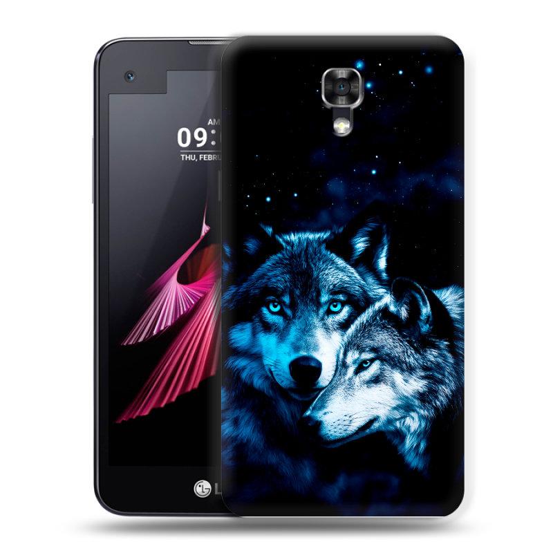 Пластиковый чехол на LG X screen с принтом Волки Пластиковый чехол на LG X screen с принтом Волки