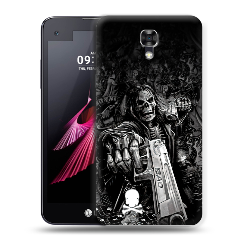 Пластиковый чехол на LG X screen с принтом Скелет Пластиковый чехол на LG X screen с принтом Скелет