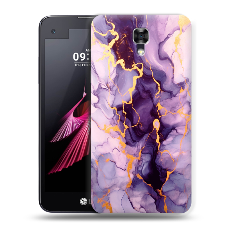 Пластиковый чехол на LG X screen с принтом Мрамор Пластиковый чехол на LG X screen с принтом Мрамор