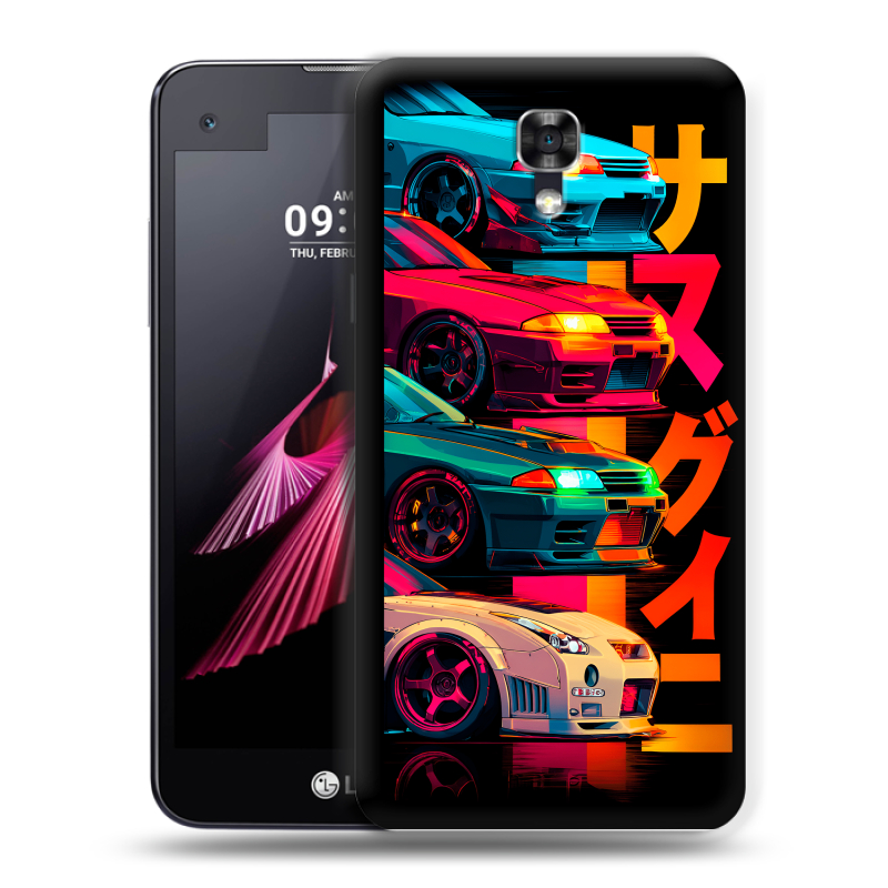 Пластиковый чехол на LG X screen с принтом Гоночные машины Пластиковый чехол на LG X screen с принтом Гоночные машины