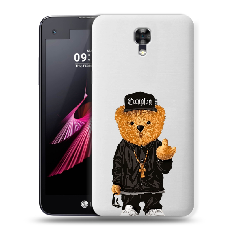 Пластиковый чехол на LG X screen с принтом Мишка Пластиковый чехол на LG X screen с принтом Мишка