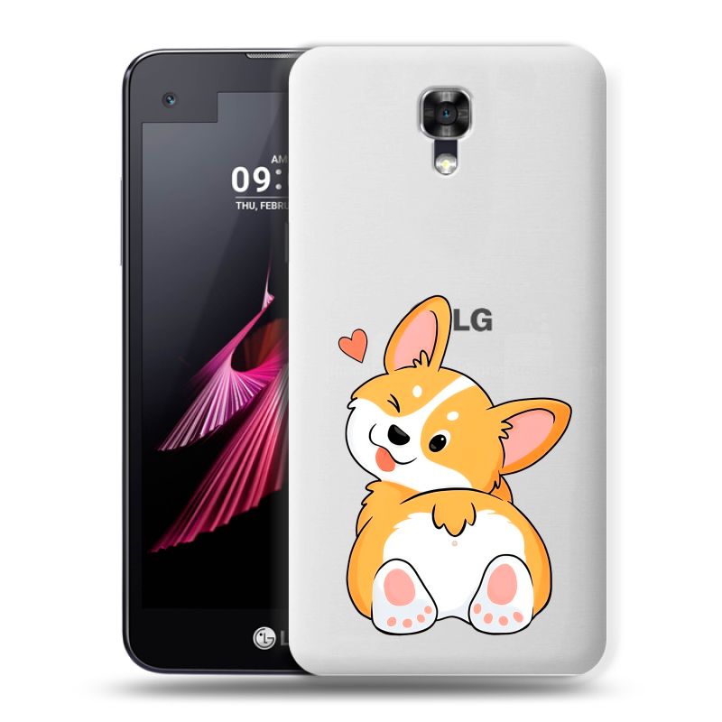 Пластиковый чехол на LG X screen с принтом Корги Пластиковый чехол на LG X screen с принтом Корги