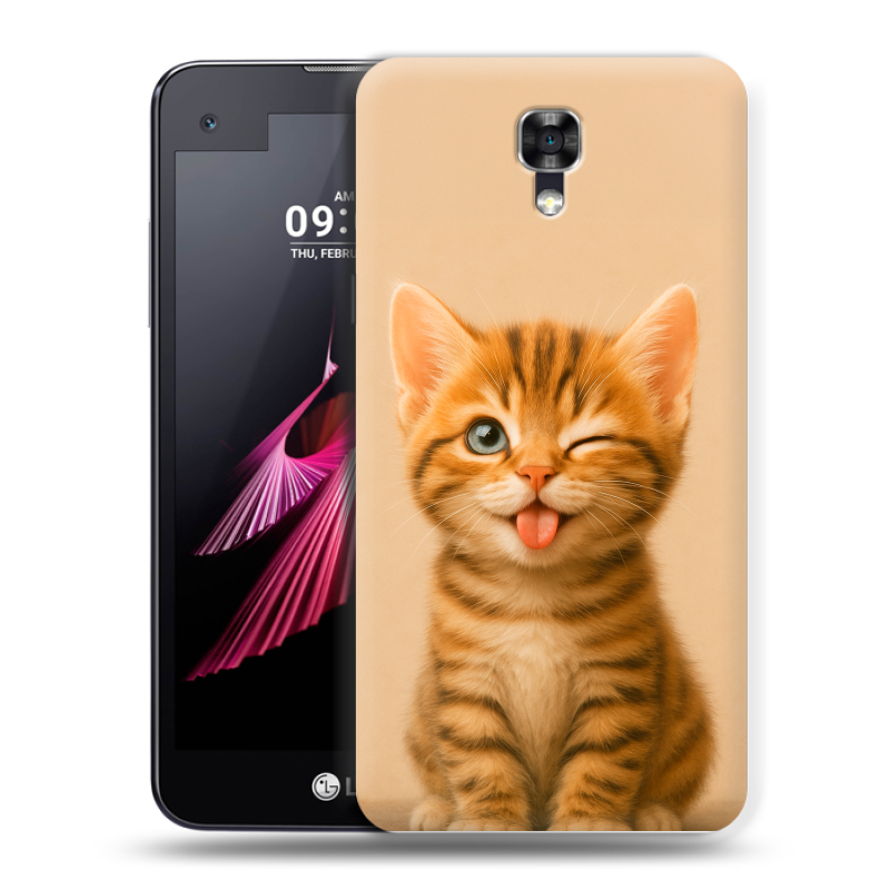 Пластиковый чехол на LG X screen с принтом котенок Пластиковый чехол на LG X screen с принтом котенок