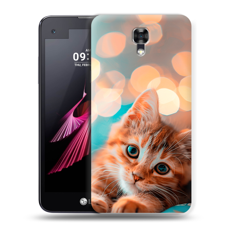 Пластиковый чехол на LG X screen с принтом котик Пластиковый чехол на LG X screen с принтом котик