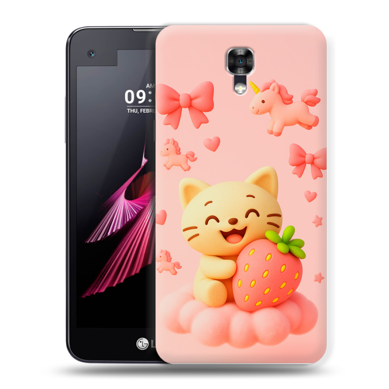 Пластиковый чехол на LG X screen с принтом для девочек Пластиковый чехол на LG X screen с принтом для девочек