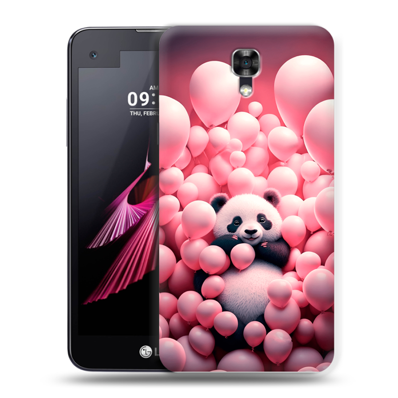 Пластиковый чехол на LG X screen с принтом Панда Пластиковый чехол на LG X screen с принтом Панда