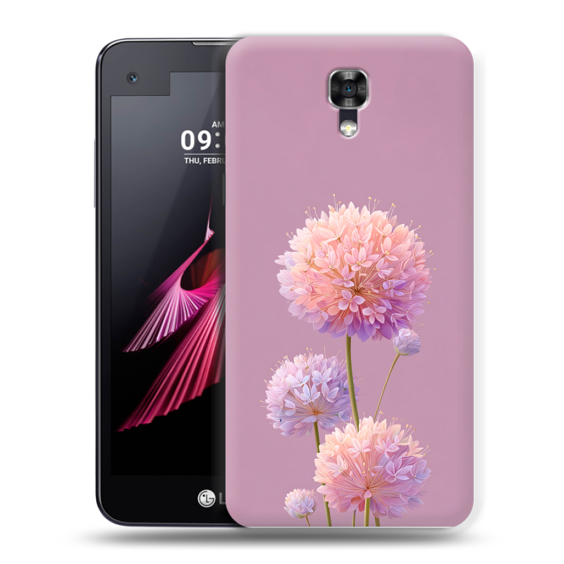Пластиковый чехол на LG X screen с принтом Цветы Пластиковый чехол на LG X screen с принтом Цветы