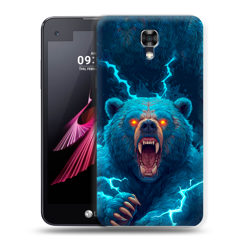 Пластиковый чехол на LG X screen с принтом Медведь Пластиковый чехол на LG X screen с принтом Медведь
