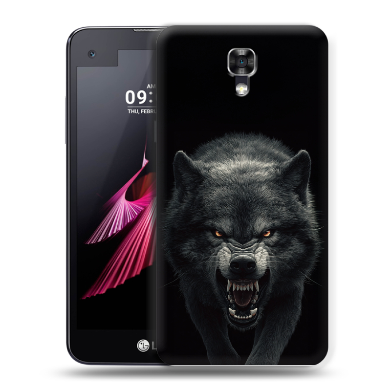 Пластиковый чехол на LG X screen с принтом Волк Пластиковый чехол на LG X screen с принтом Волк