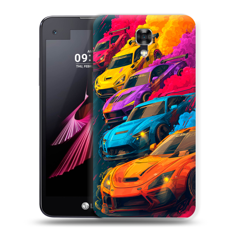 Пластиковый чехол на LG X screen с принтом Тачки Пластиковый чехол на LG X screen с принтом Тачки