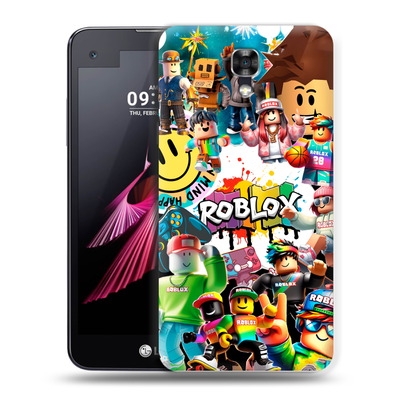 Пластиковый чехол на LG X screen с принтом Roblox Роблокс Пластиковый чехол на LG X screen с принтом Roblox Роблокс