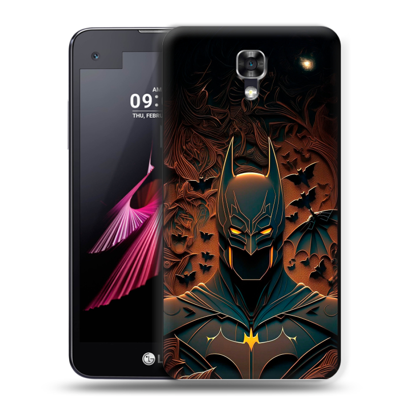 Пластиковый чехол на LG X screen с принтом Batman Бэтмен Пластиковый чехол на LG X screen с принтом Batman Бэтмен