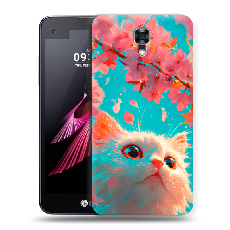 Пластиковый чехол на LG X screen с принтом Красивый кот Пластиковый чехол на LG X screen с принтом Красивый кот