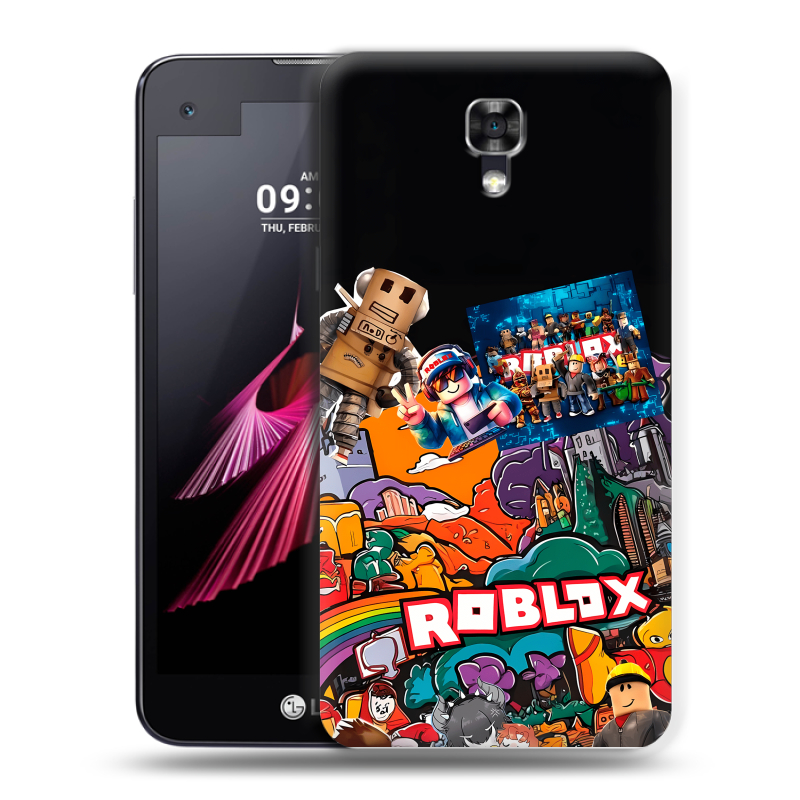 Пластиковый чехол на LG X screen с принтом Roblox Роблокс Пластиковый чехол на LG X screen с принтом Roblox Роблокс