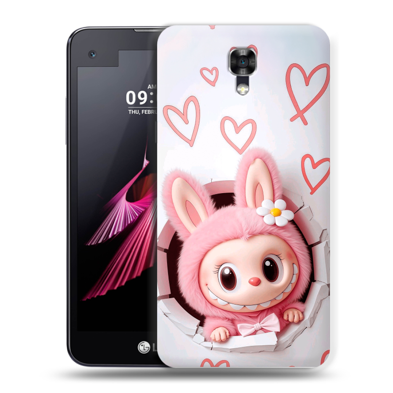 Пластиковый чехол на LG X screen с принтом Labubu Лабубу Пластиковый чехол на LG X screen с принтом Labubu Лабубу