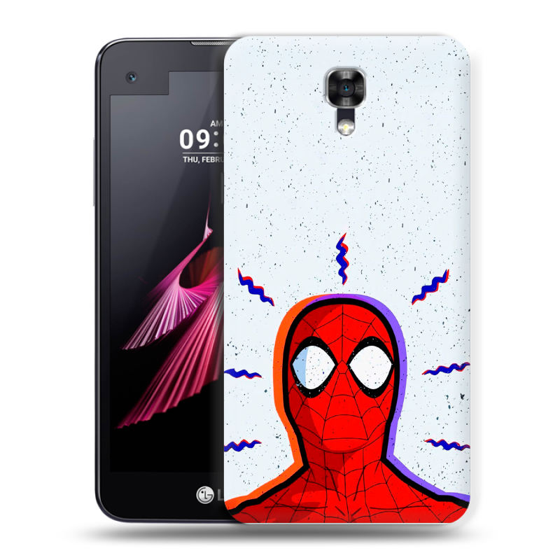 Пластиковый чехол на LG X screen с принтом Spiderman Человек паук Пластиковый чехол на LG X screen с принтом Spiderman Человек паук