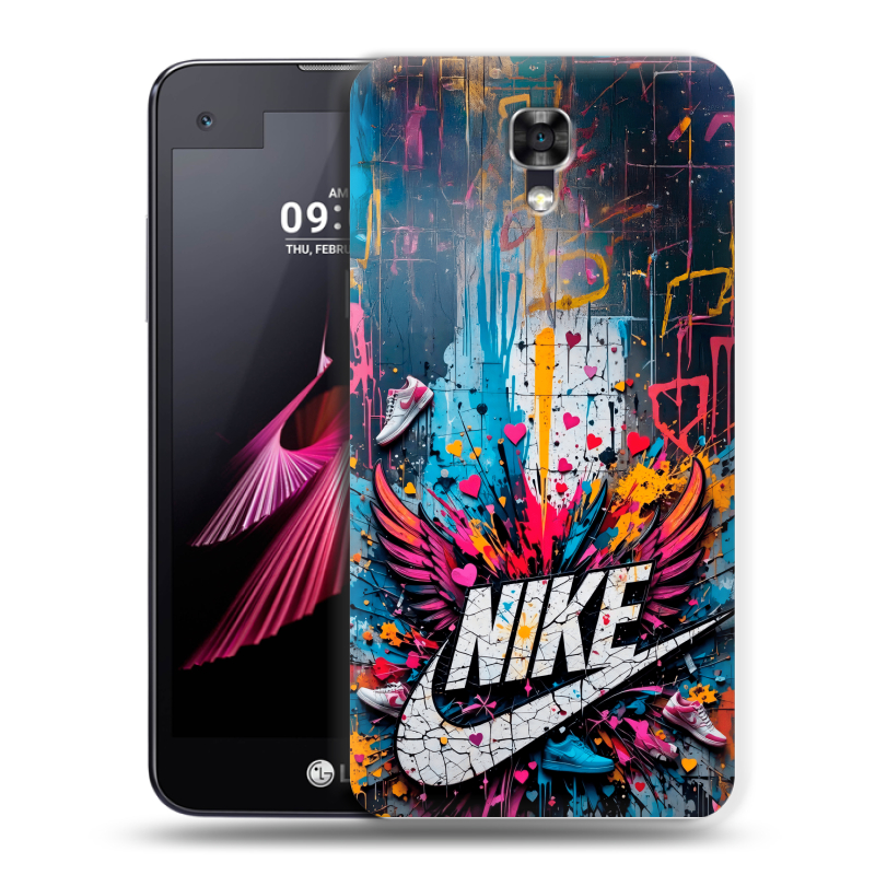 Пластиковый чехол на LG X screen с принтом Nike Найк Пластиковый чехол на LG X screen с принтом Nike Найк