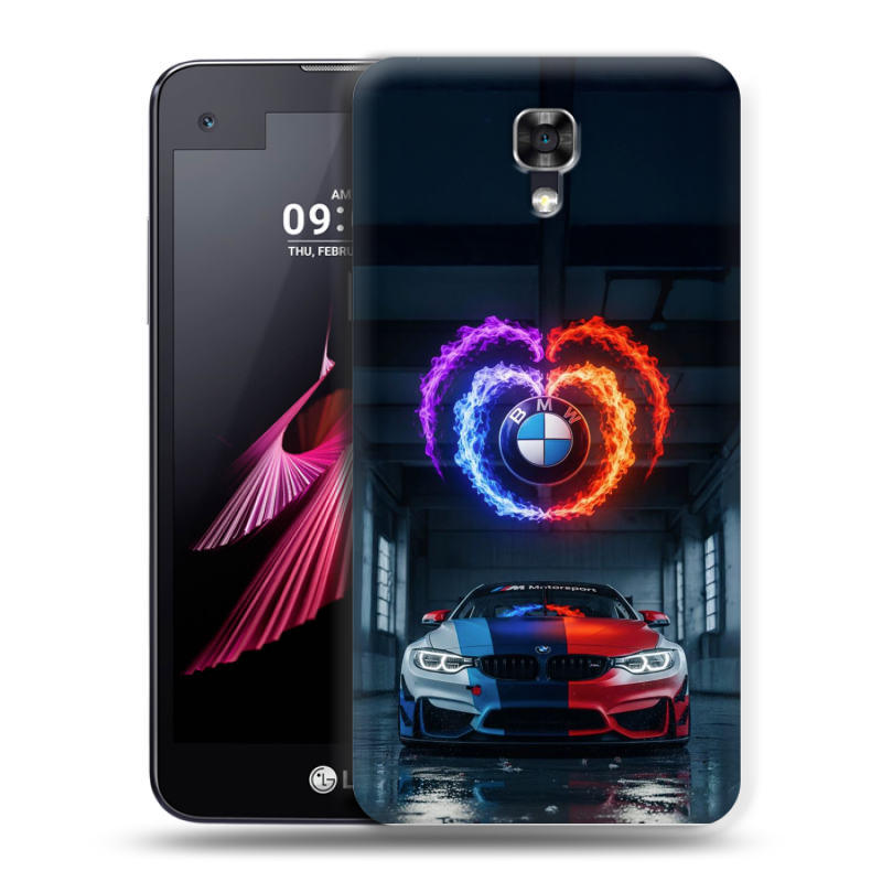 Пластиковый чехол на LG X screen с принтом BMW БМВ Пластиковый чехол на LG X screen с принтом BMW БМВ