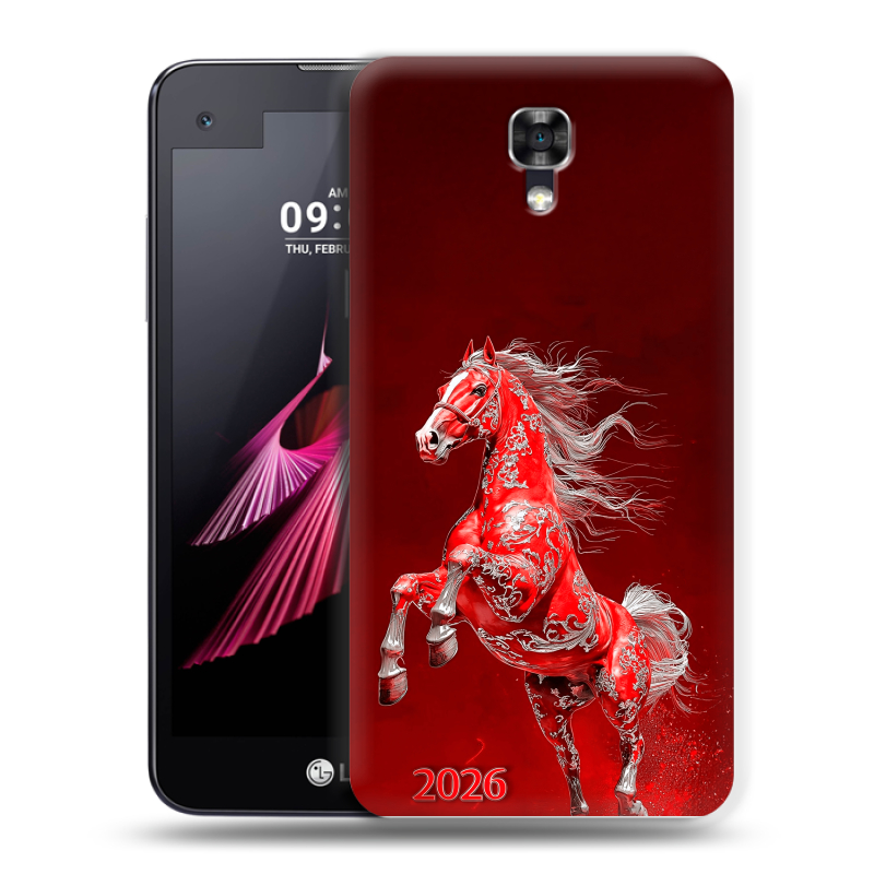 Пластиковый чехол на LG X screen с принтом Новый год Пластиковый чехол на LG X screen с принтом Новый год