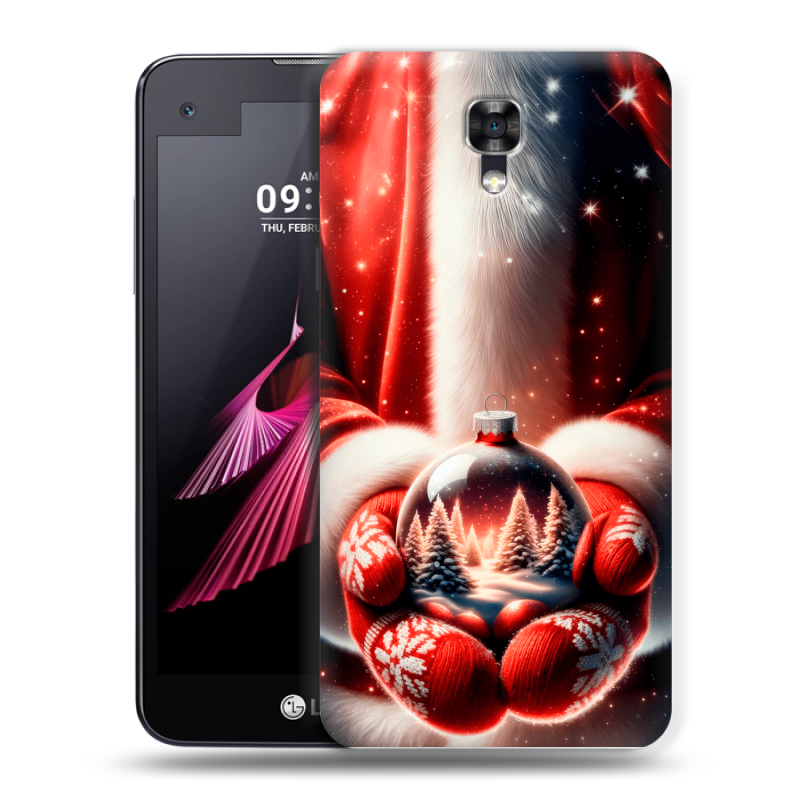 Пластиковый чехол на LG X screen с принтом Новый год Пластиковый чехол на LG X screen с принтом Новый год