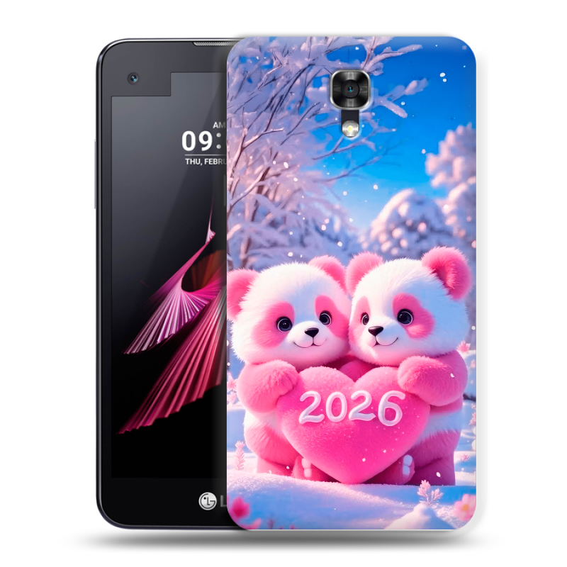 Пластиковый чехол на LG X screen с принтом Новый год Пластиковый чехол на LG X screen с принтом Новый год