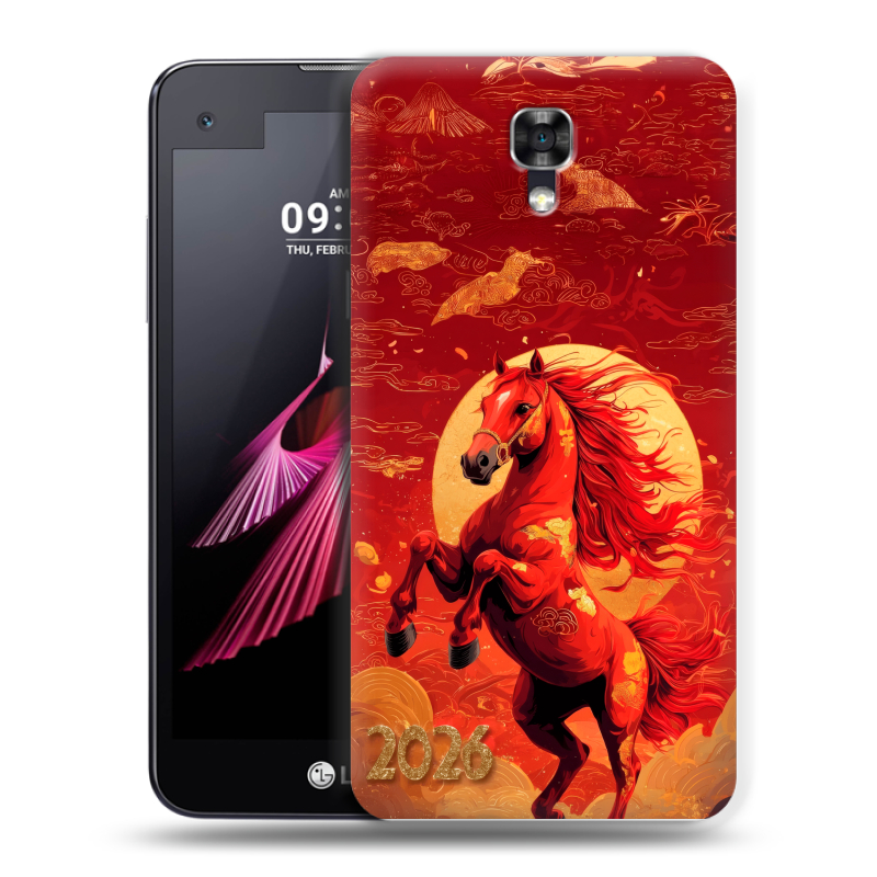 Пластиковый чехол на LG X screen с принтом Новый год Пластиковый чехол на LG X screen с принтом Новый год