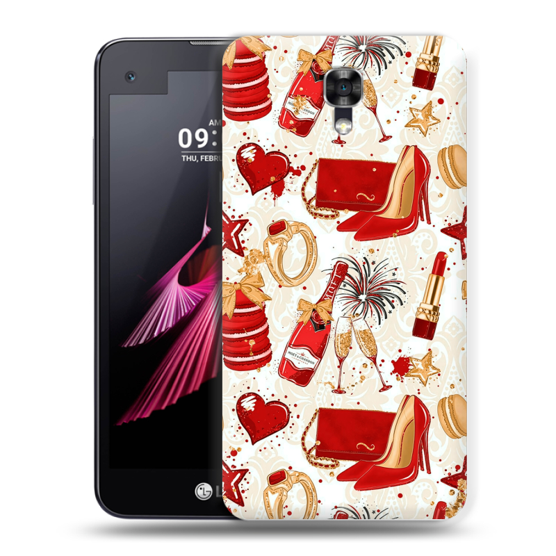 Пластиковый чехол на LG X screen с принтом Новый год Пластиковый чехол на LG X screen с принтом Новый год