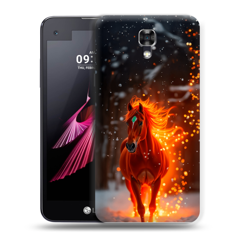 Пластиковый чехол на LG X screen с принтом Новый год Пластиковый чехол на LG X screen с принтом Новый год