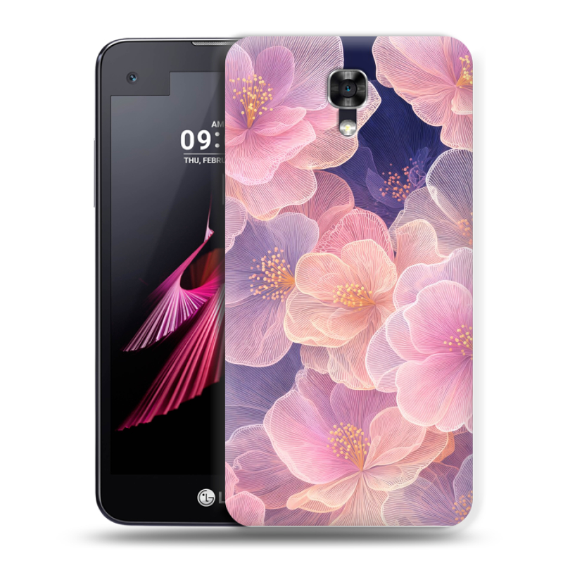Пластиковый чехол на LG X screen с принтом женский Пластиковый чехол на LG X screen с принтом женский