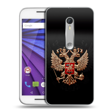 Пластиковый чехол на Lenovo Moto G с принтом Герб России