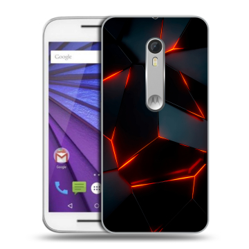 Пластиковый чехол на Lenovo Moto G с принтом Яркие абстракции