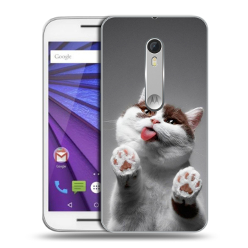 Пластиковый чехол на Lenovo Moto G с принтом Коты