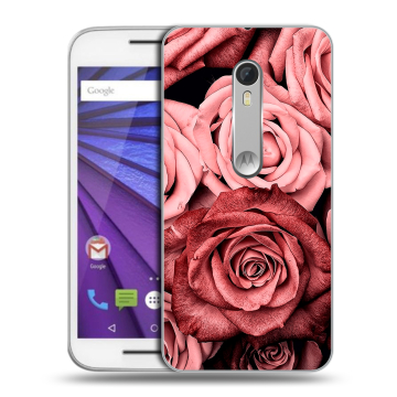 Пластиковый чехол на Lenovo Moto G с принтом Цветы розы
