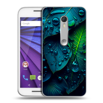 Пластиковый чехол на Lenovo Moto G с принтом Листья