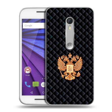 Пластиковый чехол на Lenovo Moto G с принтом Герб России принт