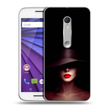 Пластиковый чехол на Lenovo Moto G с принтом Девушка в шляпе