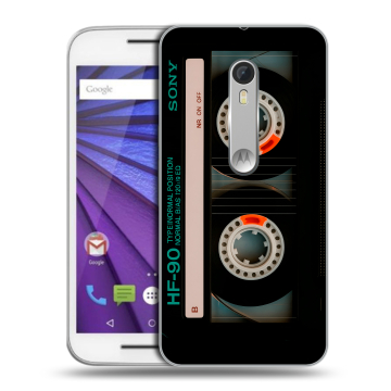 Пластиковый чехол на Lenovo Moto G с принтом Кассета