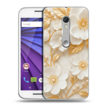 Пластиковый чехол на Lenovo Moto G с принтом Цветы