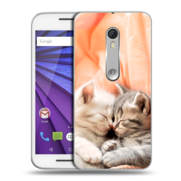 Пластиковый чехол на Lenovo Moto G с принтом Котята