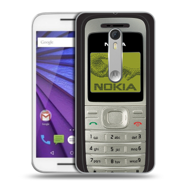 Пластиковый чехол на Lenovo Moto G с принтом Ретро Нокия