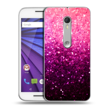 Пластиковый чехол на Lenovo Moto G с принтом Блестки